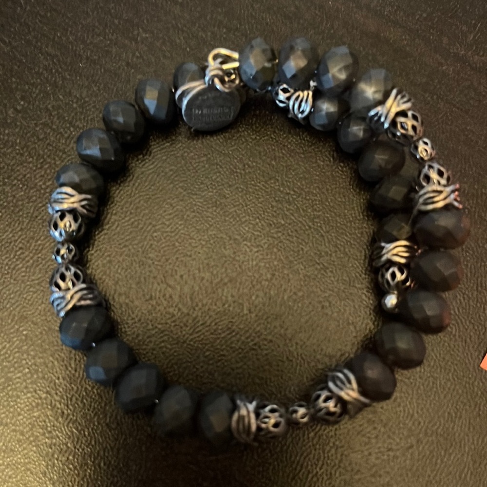 Alex and Ani black beaded bracelet